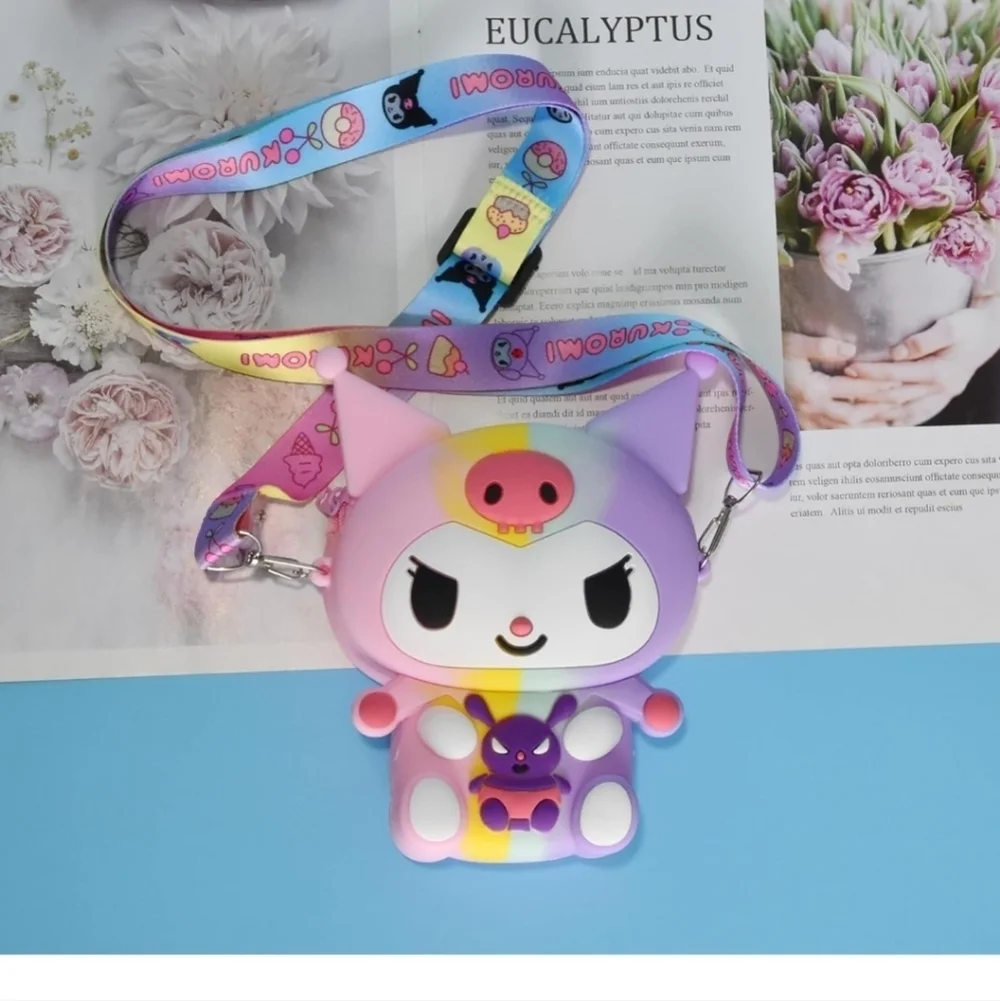 Kids Toy Bag - Multicolor Kawaii Kumi Crossbody Bag with Adjustable Shoulder Str
